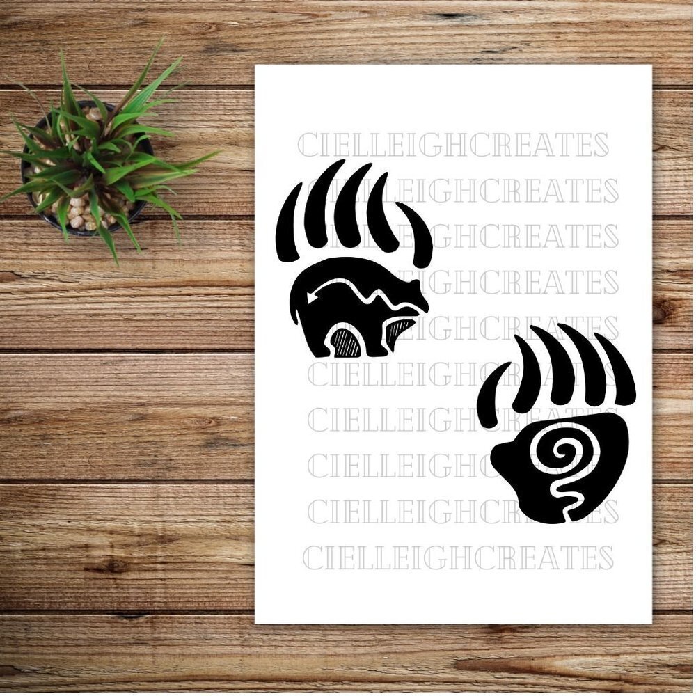 *2 for $20* pair of Bear Claw Vinyl decals stickers Handcrafted